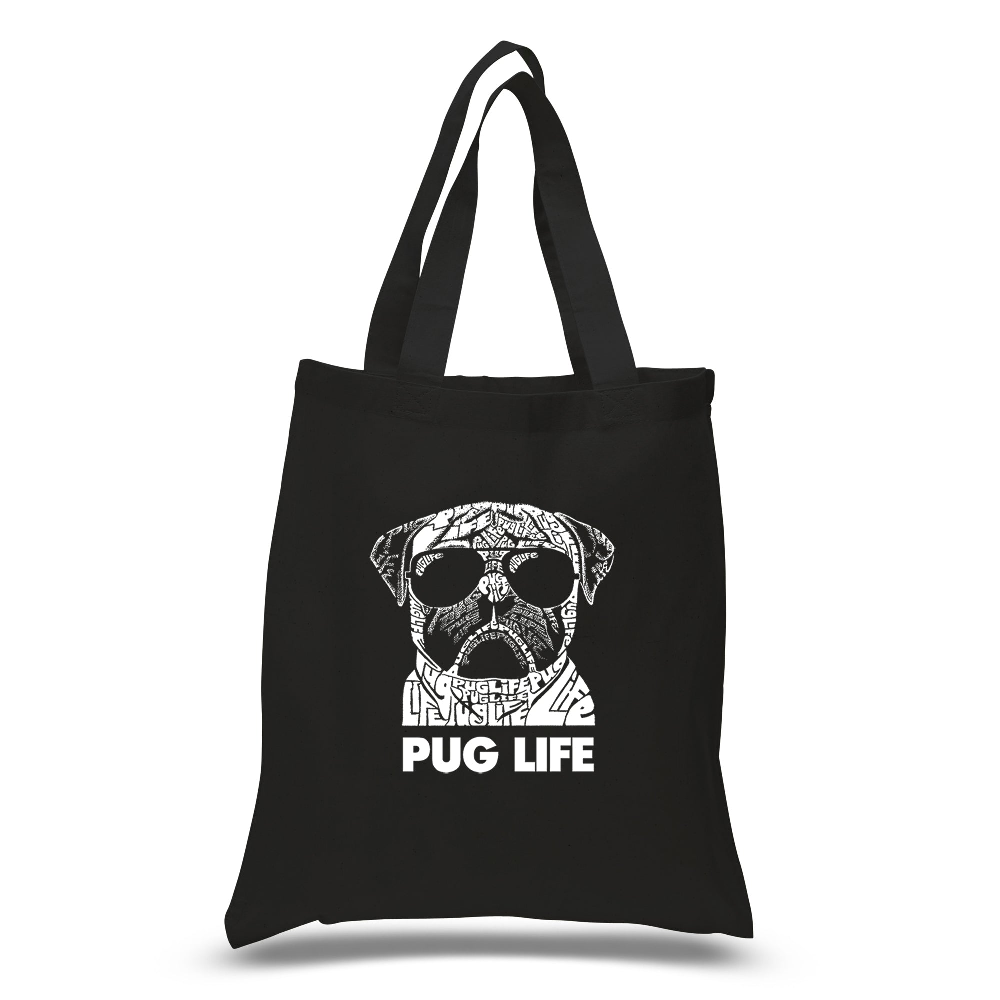 Pug Life - Small Word Art Tote Bag – LA Pop Art